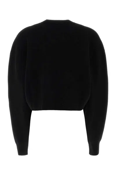 Tom Ford Black Wool Blend Oversize Sweater In Black