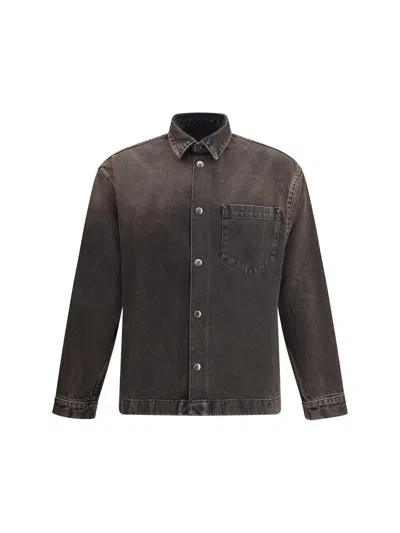 7 For All Mankind Logo T-shirt In Brown