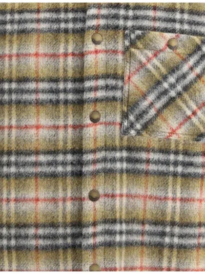 Burberry Men Check Wool Jacket In Neutral