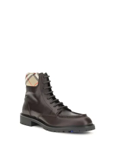 Burberry Rogue Amphibious Ankle Boots In Brown