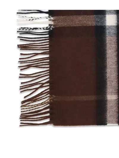Burberry Women Cashmere Check Scarf In Brown