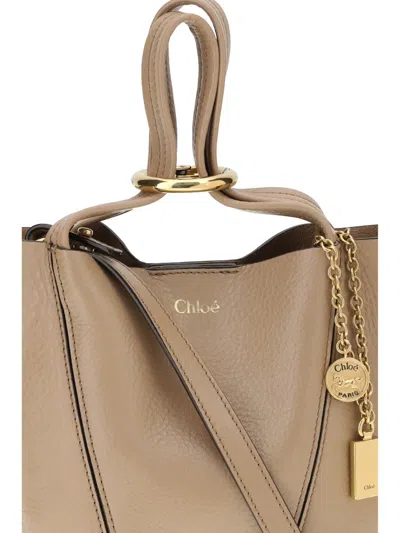 Chloé Women Spin Shoulder Bag In White