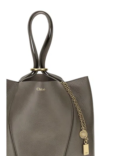 Chloé Women Spin Large Tote Bag In Gray