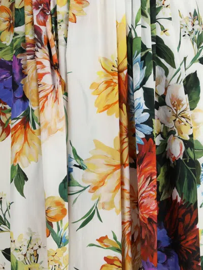 Dolce & Gabbana Flower Bouquet Print Chemisier Dress In Multi
