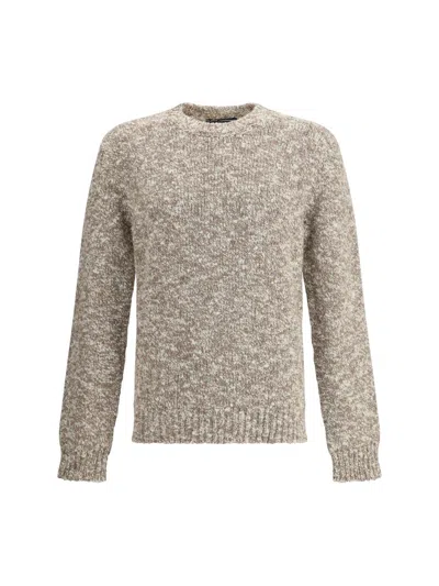 Dolce & Gabbana Fine-gauge Wool Crew Neck Pullover In Gray
