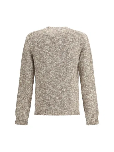 Dolce & Gabbana Fine-gauge Wool Crew Neck Pullover In Gray