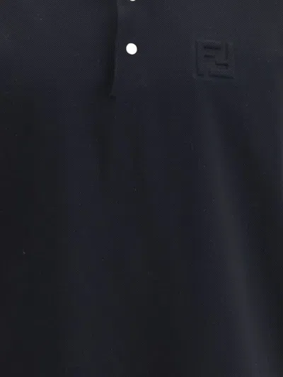 Fendi Polo Shirts In Black