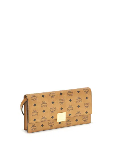 Mcm Canvas Aren Wallet In Yellow