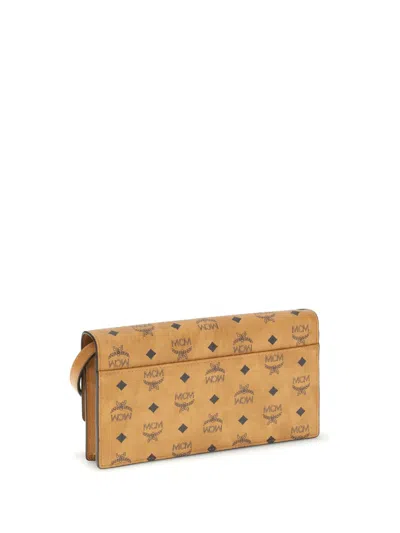 Mcm Canvas Aren Wallet In Yellow