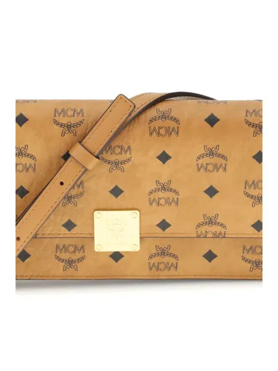 Mcm Canvas Aren Wallet In Yellow