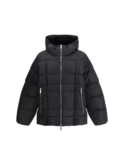 Dsquared2 Men 3d Long Nylon Down Jacket In Black