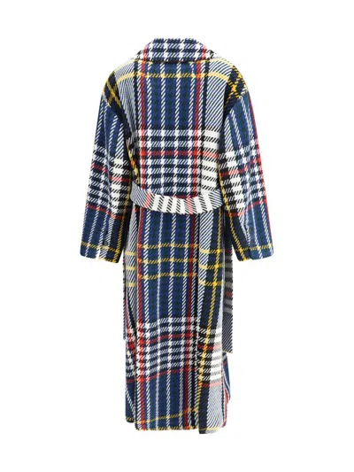 Sara Roka Checked Double-breasted Coat In Multi