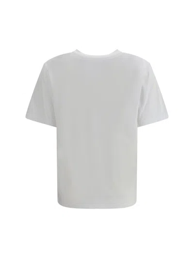 Mm6 Maison Margiela Mm6 By Maison Margiela Relaxed-fit Cotton T-shirt With Subtle Logo Detail In White