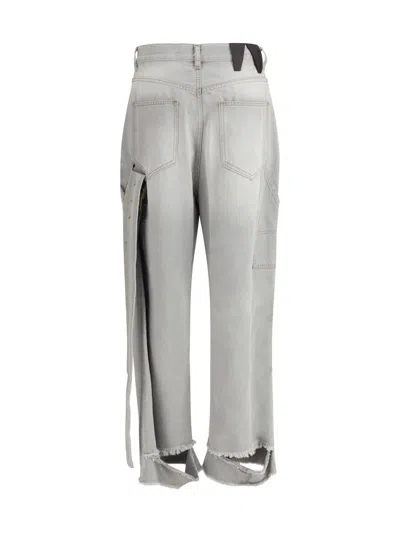 Darkpark Relaxed Fit High Waist Jeans In Gray