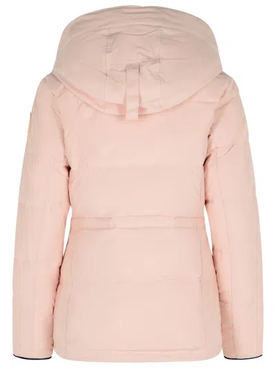 Canada Goose Hooded Quilted Jacket Side Pockets In Pink