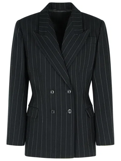 Isabel Marant Tailored Virgin Wool And Cotton Blazer In Black