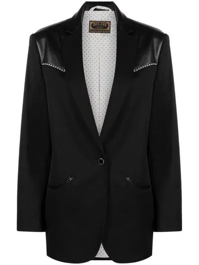 Washington Dee Cee Panelled Single-breasted Blazer In Black