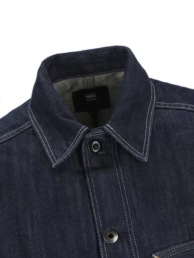 G-star Raw Mosa Patch-pocket Button Shirt In Blue