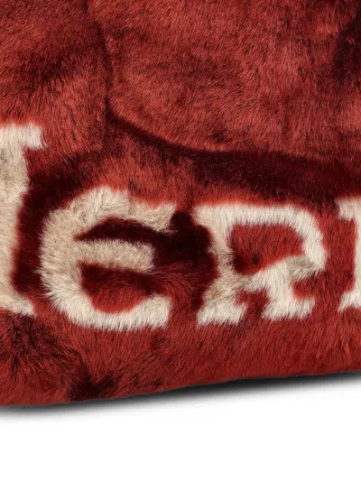 Herno Faux-fur Logo-embellishment Tote Bag In Brown
