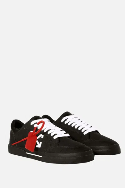 Off-white Vulcanized Canvas Low-top Sneakers In Black