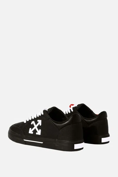 Off-white Vulcanized Canvas Low-top Sneakers In Black