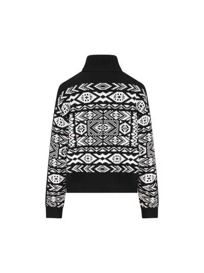 Bogner Nadin Roll-neck Patterned Sweater In Black