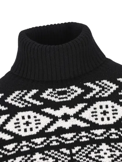 Bogner Nadin Roll-neck Patterned Sweater In Black