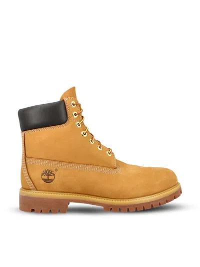 Timberland Rugged Tan Leather Boots With Padded Collar In Neutral