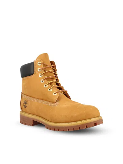 Timberland Rugged Tan Leather Boots With Padded Collar In Neutral