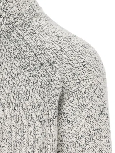 Zegna High-neck Raglan-sleeve Sweater In Gray