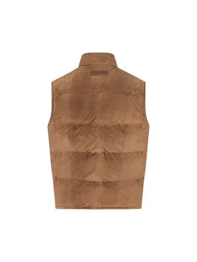 Zegna Quilted Waistcoats In Brown