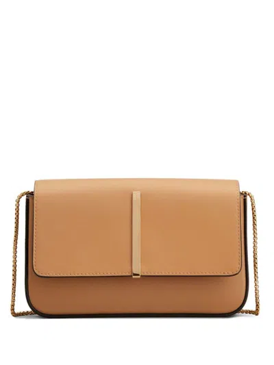 Tod's Mini Metal Bar Leather Shoulder Bag In Brown