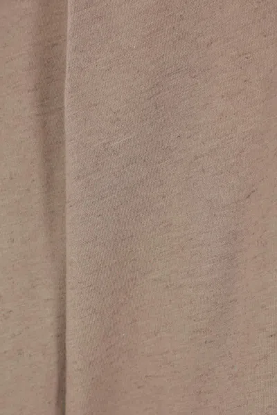 Totême Womens Taupe Relaxed-fit Long-sleeves Cotton And Cashmere T-shirt In Sand