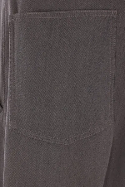 Maison Margiela Wool Cuffed Trousers In Gray