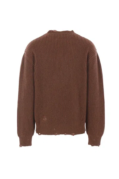 Mm6 Maison Margiela Sweaters In Brown