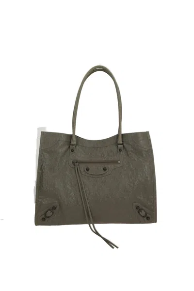 Balenciaga Medium Le City Shopping Bag In Green