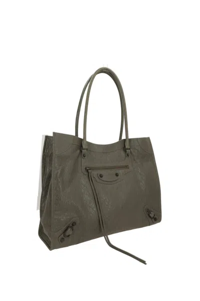 Balenciaga Medium Le City Shopping Bag In Green