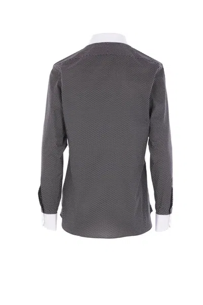 Tom Ford Cotton Contrast-trim Shirt In Black