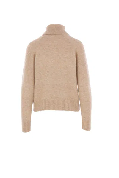 Zanone Turtleneck Ribbed-edge Sweater In Neutral