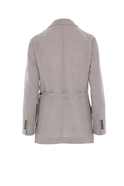 Brunello Cucinelli Jackets In Gray