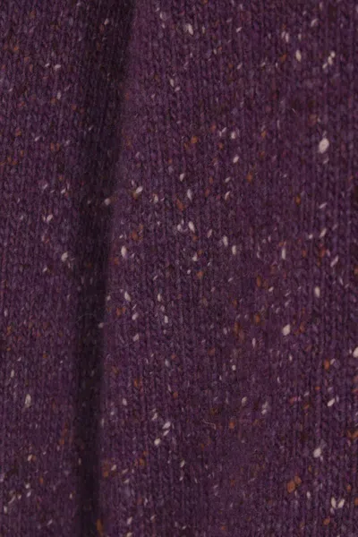 Brunello Cucinelli Crewneck Sweater With Raglan Sleeves And Speckled Pattern In Multi