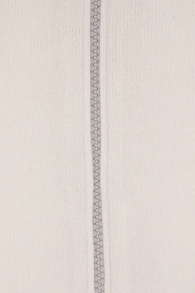 Brunello Cucinelli Cardigan Cashmere Sweaters And Cardigans White In Neutral