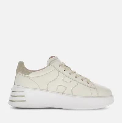 Hogan Rebel Platform Sole Low-top Sneakers In White