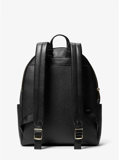 Michael Kors Black Lamb Leather Backpack In Black