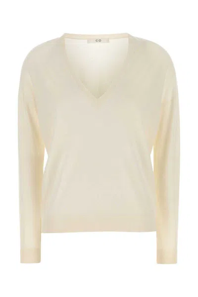 Co V-neck Cashmere Sweater In Neutral