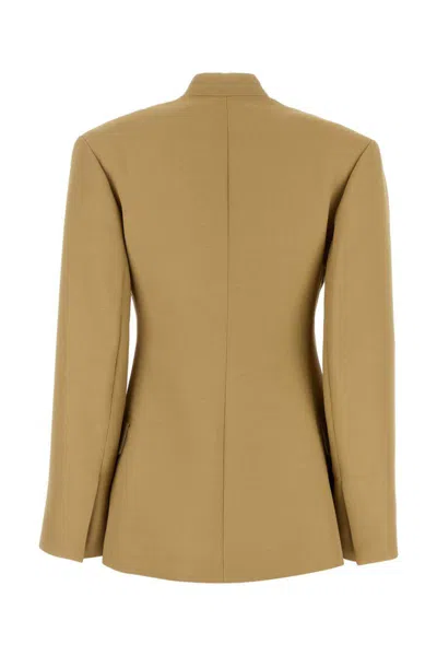 Co Beige Visse Blend Blazer In Brown