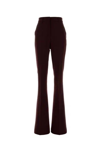 Sportmax Burgundy Stretch Wool Febe Pant In Purple