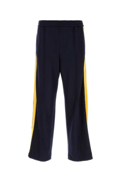 1989 Studio Dark Blue Wool Blend Joggers In Blue