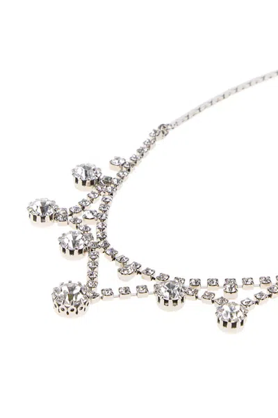 Alessandra Rich Crystal-embellished Choker Necklace In White