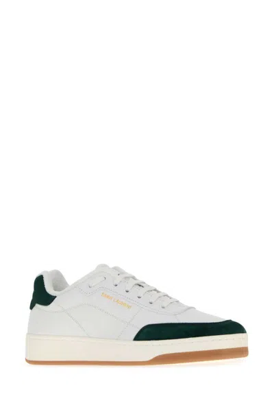 Saint Laurent Sl61 Sneakers In Smooth Leather In White